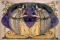 Frances Macdonald MacNair  
Spring, 1900–1905  
Watercolor on linen, 83 × 124 cm  
The Hunterian, University of Glasgow