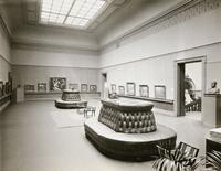 Kaiser Wilhelm Museum, Obergeschoss, Französische Kunstausstellung, 1907, Archiv Kunstmuseen Krefeld