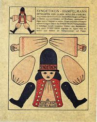 Clara Möller-Coburg, Bastelbogen “Syndetikon-Hampelmann” der Firma Otto Ring & Co., Berlin,um 1903, Kunstmuseen Krefeld