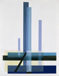 László Moholy-Nagy 
C XII (Blaues Bild), 1924
Öl auf Leinwand, 91,7 × 71,5 × 2,2 cm  
Kunstmuseen Krefeld