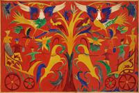 Natalia Goncharova  
Composition with horses and sirin birds, 1915–1917  
State Tretyakov Gallery, Moscow  
© VG Bild-Kunst, Bonn 2019