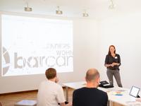 Barcamp “Wohnen 4.0”, 10.07.2019  
Ausst. Anders Wohnen, Akt 2: Mobilität, Haus Esters/Kunstmuseen Krefeld 2019  
Kooperationspartner: Institut „Moderne im Rheinland“ an der Heinrich-Heine Universität Düsseldorf  
Foto: Dirk Rose