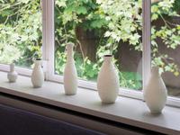 Franck Bragigand  
Ohne Titel (5 Vasen), 2019  
Ausstellungsansicht Anders Wohnen, Haus Lange, Krefeld 2019  
© VG Bild-Kunst, Bonn 2020, Foto: Dirk Rose