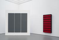 Sammlungssatellit #5, Ignacio Uriarte, Den Zufall ordnen, Ausstellungsansicht, Arbeiten von Alan Charlton (© der Künstler) und Katharina Fritsch (© VG Bild-Kunst, Bonn 2020) Foto: Dirk Rose