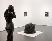 Sammlung in Bewegung - 15 Räume 15 Geschichten  
Körperansichten, Installationsansicht im KWM mit Werken von Gerhard Marcks, Käthe Kollwitz, Paula Modersohn-Becker und Otto Modersohn
Foto: Dirk Rose / Kunstmuseen Krefeld