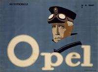 Hans Rudi Erdt  
Plakat Automobile/Opel, 1911  
Druck: Hollerbaum & Schmidt, Berlin  
Farblithographie  
© Dirk Rose / Kunstmuseen Krefeld