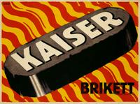 Julius Gipkens  
Plakat Kaiser Brikett, 1913  
Farblithografie  
Druck: Hollerbaum & Schmidt, Berlin  
© Dirk Rose / Kunstmuseen Krefeld