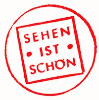 Adolf Luther  
Sehen ist schön  
Stempel