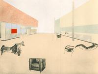 Charlotte Perriand, Gouache and photomontage of the équipement intérieur d’une habitation, shown at the 1929 Salon d’automne 
Published in L’Architecture vivante, 1930, Collection Kunstmuseen Krefeld 
© FLC, VG Bild-Kunst, Bonn, 2025
© VG Bild-Kunst, Bonn, 2025