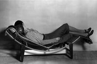 Charlotte Perriand lying on the Chaise longue basculante by Le Corbusier, Pierre Jeanneret, Charlotte Perriand, 1928 
Archives Charlotte Perriand 
© FLC, VG Bild-Kunst, Bonn, 2025
© VG Bild-Kunst, Bonn, 2025