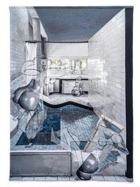 Shannon Bool  
Women in Their Apartment, 2019  
Teppich mit Stickerei  
© Shannon Bool