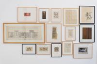Sammlungssatellit #8, Shannon Bool trifft Otto Eckmann. Alles was jetzt entsteht ist der Stil unserer Zeit (Installationsansicht, Otto Eckmann, Entwürfe und Zeichnungen, um 1900)  
Kunstmuseen Krefeld, Kaiser Wilhelm Museum 2022 © Foto: Dirk Rose