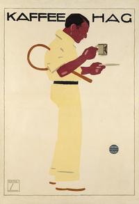 Ludwig Hohlwein  
Kaffee HAG, 1913  
Printer: Hollerbaum & Schmidt, Berlin  
Color lithograph  
Kunstmuseen Krefeld