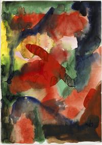 Gerhard Richter  
Ohne Titel (3.1.1978), 1978  
Wasserfarben auf liniertem Papier, 20,8 × 14,8 cm  
Erworben 1984  
FK 2  
© der Künstler  
Foto: Kunstmuseen Krefeld / Volker Döhne